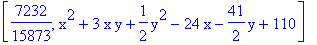 [7232/15873, x^2+3*x*y+1/2*y^2-24*x-41/2*y+110]